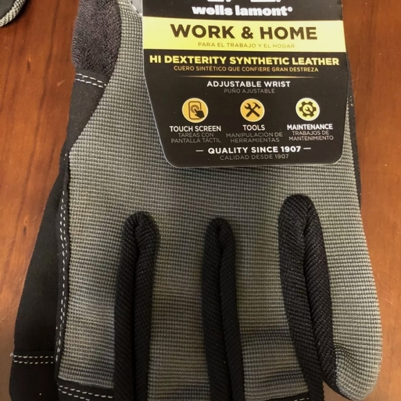 Wells Lamont Work and Home Synthetic Leather Gloves - Picture 1 of 4